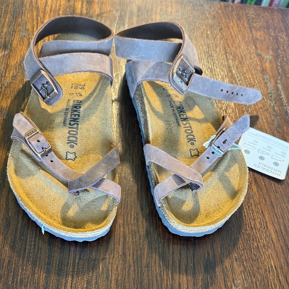 Birkenstock Shoes - NWT Birkenstock Brown Suede Ankle-Strap Sandals Size 8.5